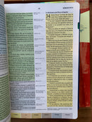 Bíblia de estudio arcoíris Reina Valera 1960 con índice azul turquesa