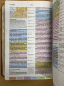 Bíblia de estudio arcoíris terracota semi piel  reina Valera 1960 índice