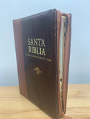 Bíblia de letra gigante gigante Reina Valera 1960 cierre índice 19 puntos café marrón