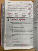 Bíblia de estudio Thompson para mujer reina Valera 1960 Orquídea con índice