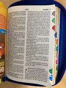 Bíblia para niños mi gran viaje Reina Valera azul 1960 ilustrada cierre con índice