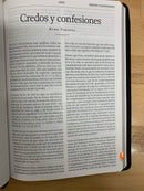 LA Bíblia de estudio de la reforma la Bíblia de las Americas piel genuina con índice