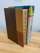 Bíblia de estudio arcoíris terracota semi piel  reina Valera 1960 índice