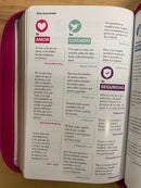 Bíblia para Mujer letra gigante 14 puntos reiena Valera 1960 flores mariposas