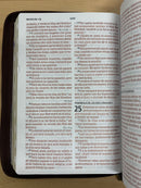 Bíblia de letra súper gigante para hombres reina Valera 1960 cierre índice piel caoba 17 puntos