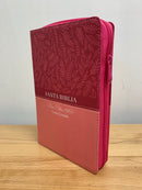 Bíblia  letra grande Riena Valera 1960  tamaño manual cierre para mujeres fuxcia índice