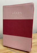 BIBLIA LETRA SUPER GIGANTE REINA Valera 1960 CIERRE INDICE ROSA FUCIA 18 PUNTOS