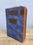 Biblia para jovenes compacta con cierre Rv1960 azul naranja indice letra 10 pun