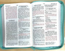 Biblia Letra Grande con Cierre 12 puntos Reina Valera 2020 imit piel turquesa