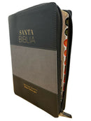 Biblia letra super gigante reina valera 1960 cierre Indice negro gris 18 punto