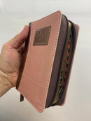 Biblia tamaño bolsillo reina valera 1960 cierre indice dos tonos salmon 8 puntos