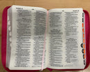 Biblia para mujer letra GRANDE tamaño manual reina1960 rosa Indice 12 puntos