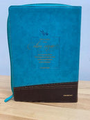 BIBLIA LETRA GIGANTE PARA MUJER REINA VALERA 1960 TURQUESA OLIVO CIERREN INDICE