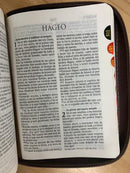 Biblia tamaño bolsillo reina valera 1960 cierre indice dos tonos salmon 8 puntos