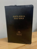 BIBLIA BILINGÜE TAMAÑO MANUAL REINA-VALERA 196O/ KING JAMES NEGRO CON ÍNDICE CIERRE