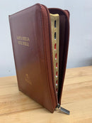 Biblia Bilingue RVR1960/ King James Simil Piel MARRÓN CO ÍNDICE TAMANO PERSONAL