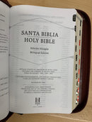 Biblia Bilingue RVR1960/ King James Simil Piel MARRÓN CO ÍNDICE TAMANO PERSONAL