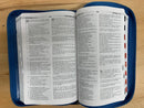 BIBLIA BILINGUE/BILINGUAL BIBLE/RVR1960/KJV CIERRE INDICE TAMANO MANUAL AZUL MARINO