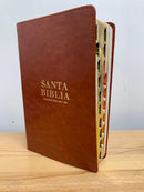 Biblia Letra Grande RV1960 imit. piel café con índice 12 puntos